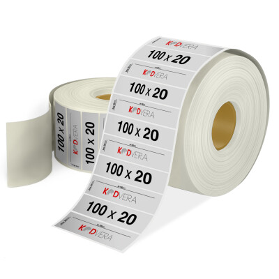 100 x 20 Silver Mat Etiket - 1