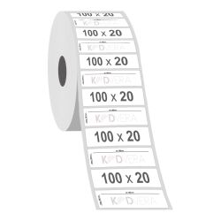 100 x 20 Silver Mat Etiket - 2