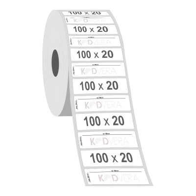 100 x 20 Silver Mat Etiket - 2