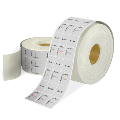 30 x 40 3'lü Silver Mat Etiket - 1