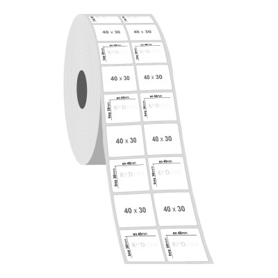 40 x 30 2'li Silver Mat Etiket - 2