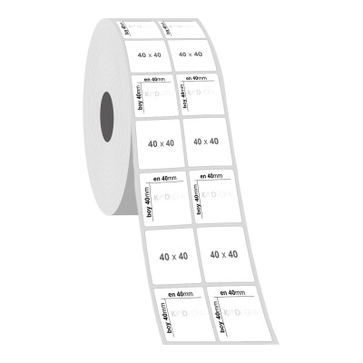 40 x 40 2'li Silver Mat Etiket - 2
