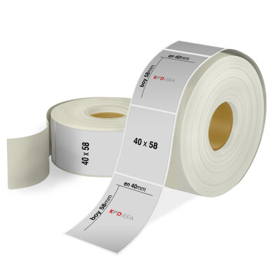 40 x 58 Silver Mat Etiket - 1