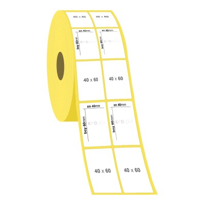 40 x 60 2'li Termal Etiket - 2