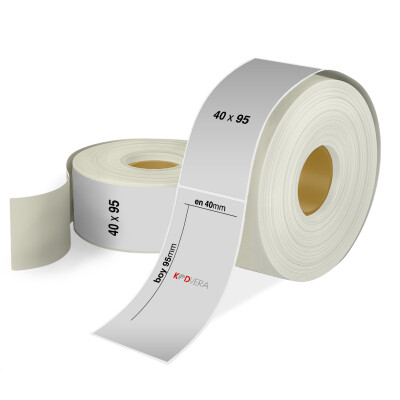 40 x 95 Silver Mat Etiket - 1