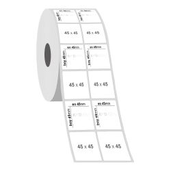 45 x 45 2'li Silver Mat Etiket - 2