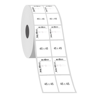 45 x 45 2'li Silver Mat Etiket - 2