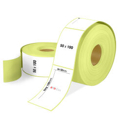 50 x 100 2'li Kuşe Etiket - 1