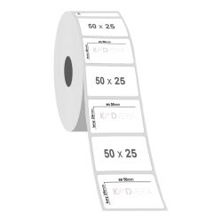 50 x 25 Silver Mat Etiket - 2