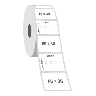 50 x 30 PP Opak Etiket - 2