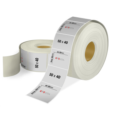 50 x 40 Silver Mat Etiket - 1