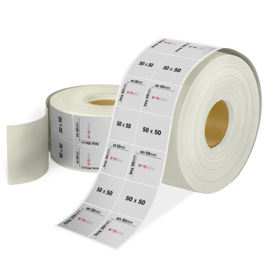 50 x 50 2'li Silver Mat Etiket - 1