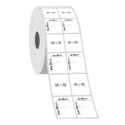 50 x 50 2'li Silver Mat Etiket - 2