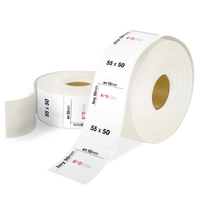 55 x 50 PP Opak Etiket - 1
