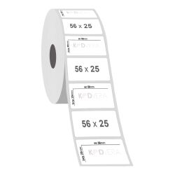 56 x 25 Silver Mat Etiket - 2