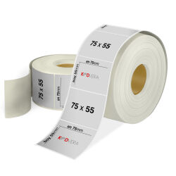75 x 55 Silver Mat Etiket - 1