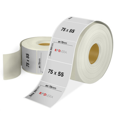 75 x 55 Silver Mat Etiket - 1