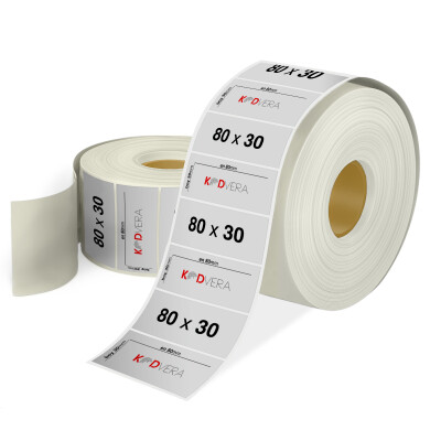 80 x 30 Silver Mat Etiket - 1