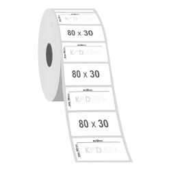 80 x 30 Silver Mat Etiket - 2