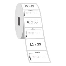 80 x 38 PP Opak Etiket - 2