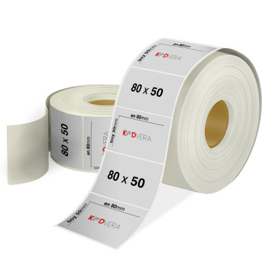 80 x 50 Silver Mat Etiket - 1