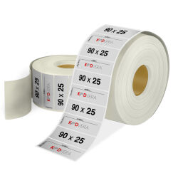 90 x 25 Silver Mat Etiket - 1