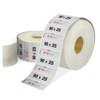 90 x 25 Silver Mat Etiket - 1