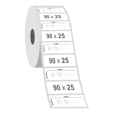90 x 25 Silver Mat Etiket - 2